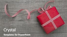  Presentation with christmas red - Presentation design consisting of wooden background with a checker background and a gray colored foreground