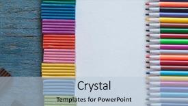  Presentation with colored pencils - Audience pleasing PPT layouts consisting of wooden background with colorful pencils backdrop and a  colored foreground