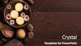  Presentation with aromatherapy - Audience pleasing PPT theme consisting of wooden background with copy spa backdrop and a wine colored foreground