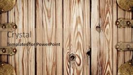  Presentation with copper - Theme having wooden background with decorative copper elements background and a coral colored foreground