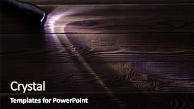  Presentation with glowing corss - Slide deck having wooden background with glowing flashlight background and a  colored foreground