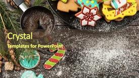 Presentation with new years - Cool new presentation theme with breakfast santa - gingerbreads and coffee for new backdrop and a tawny brown colored foreground