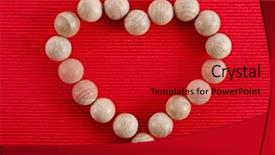  Presentation with frame border - Amazing presentation theme having wooden ball on red backdrop and a crimson colored foreground