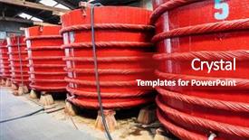  Presentation with fish processing - Cool new slides with wooden barrels in a fish backdrop and a crimson colored foreground