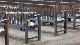  Presentation with old books on a wooden - Amazing presentation design having wooden benches in the park backdrop and a dark gray colored foreground
