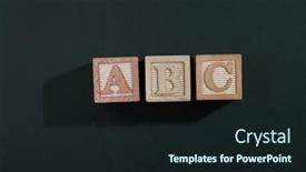  Presentation with abc - Audience pleasing PPT theme consisting of wooden-block-abc backdrop and a wine colored foreground