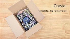  Presentation with yes - Beautiful theme featuring wooden block with the word yes wrapped in a box backdrop and a lemonade colored foreground