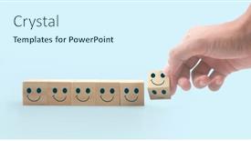  Presentation with steps - PPT theme having wooden-blocks-chart-steps background and a cool aqua colored foreground