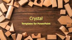  Presentation with kindergarten - Beautiful PPT layouts featuring wooden blocks for kindergarten backdrop and a tawny brown colored foreground