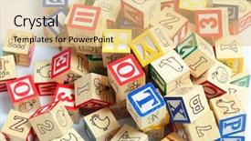  Presentation with blocks - Cool new slides with wooden blocks stacked vertically backdrop and a lemonade colored foreground