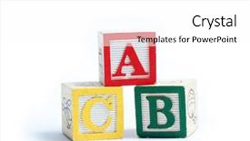  Presentation with blocks - PPT theme enhanced with wooden blocks stacked vertically background and a white colored foreground