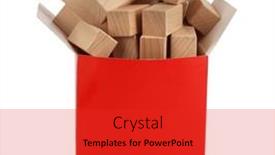  Presentation with childhood - PPT theme enhanced with wooden-blocks-toy-made background and a red colored foreground