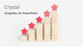  Presentation with five star - PPT layouts having wooden-blocks-with-the-five background and a white colored foreground