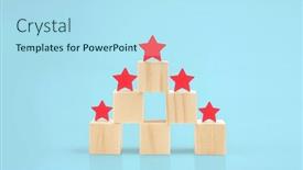  Presentation with five star - Presentation consisting of wooden-blocks-with-the-five background and a arctic colored foreground