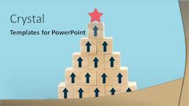  Presentation with five star - Presentation theme with wooden-blocks-with-the-five background and a light blue colored foreground