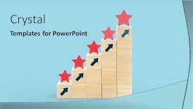  Presentation with five star - Presentation theme featuring wooden-blocks-with-the-five background and a light blue colored foreground