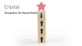  Presentation with five star - Presentation theme consisting of wooden-blocks-with-the-five background and a white colored foreground