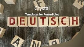  Presentation with german - Beautiful theme featuring wooden blocks with the text backdrop and a tawny brown colored foreground
