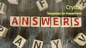  Presentation with blocks - Amazing slide deck having wooden blocks with the text backdrop and a tawny brown colored foreground