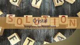  Presentation with solution - Beautiful slides featuring wooden blocks with the text backdrop and a gold colored foreground