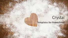  Presentation with heart love - Theme consisting of wooden board cooking with love background and a  colored foreground