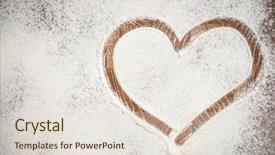  Presentation with heart love - Slides with wooden board cooking with love background and a lemonade colored foreground