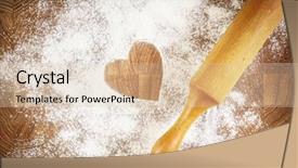  Presentation with heart love - Amazing theme having wooden board cooking with love backdrop and a lemonade colored foreground