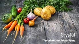  Presentation with old style - Beautiful theme featuring wooden board in rustic style backdrop and a gray colored foreground