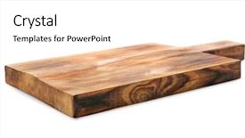  Presentation with cooking utensils - Slide deck consisting of wooden board on white background background and a white colored foreground