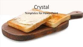  Presentation with bread - Slides with wooden board with toasted bread background and a lemonade colored foreground