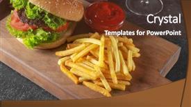  Presentation with wooden board for oktoberfest - Audience pleasing presentation theme consisting of wooden board with yummy french backdrop and a  colored foreground