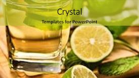  Presentation with green-glass - Slide deck with number three hundred and nineteen background and a gold colored foreground