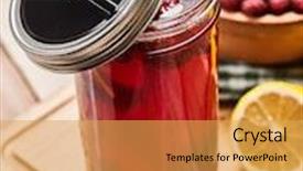  Presentation with cold drink - Colorful presentation theme enhanced with wooden boards is raspberry ice cold drink glasses with lemon cocktail country ice cold drink cocktail number hundred twenty six with raspberry clay bowl and metal cap vertical shot backdrop and a yellow colored foreground