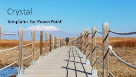  Presentation with turkey - PPT layouts having wooden-boardwalk-in-lake-turkey background and a light blue colored foreground