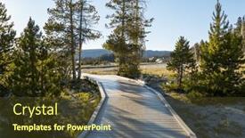  Presentation with geothermal - Slide set enhanced with wooden-boardwalks-on-the-geothermal background and a tawny brown colored foreground