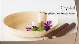  Presentation with iris - Slide set having  background and a  colored foreground