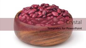  Presentation with kidney - Amazing slide deck having wooden-bowl-of-dried-red backdrop and a tawny brown colored foreground