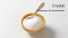  Presentation with table salt - Beautiful PPT theme featuring wooden bowl with salt backdrop and a  colored foreground