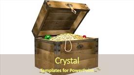  Presentation with treasure gold - Presentation theme having wooden box filled with gold background and a tawny brown colored foreground