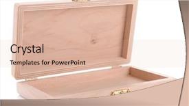  Presentation with decor - Presentation theme with wooden box for hand made background and a  colored foreground