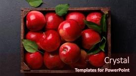  Presentation with box - PPT theme with wooden-box-with-fresh-red background and a wine colored foreground