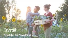  Presentation with family day - Beautiful slide deck featuring wooden boxes at the end backdrop and a gray colored foreground