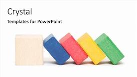  Presentation with domino - Presentation theme featuring wooden-bricks-with-domino-effects background and a white colored foreground