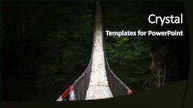  Presentation with forest bridge - Audience pleasing presentation theme consisting of wooden bridge in alpin zone backdrop and a black colored foreground