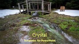  Presentation with forest bridge - Presentation enhanced with wooden-bridge-on-a-creek background and a tawny brown colored foreground