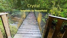  Presentation with mountains - Presentation theme featuring wooden-bridge-over-a-mountains background and a tawny brown colored foreground