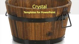  Presentation with reflection - Presentation theme featuring wooden bucket with reflection background and a tawny brown colored foreground
