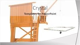  Presentation with cabin - Beautiful slide deck featuring wooden-cabin-for-fisherman-typical backdrop and a white colored foreground