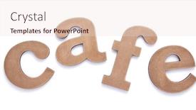  Presentation with white letters - Amazing presentation design having wooden-cafe-letters-isolated backdrop and a lemonade colored foreground