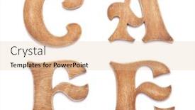  Presentation with white letters - Audience pleasing theme consisting of wooden-cafe-letters-isolated backdrop and a lemonade colored foreground